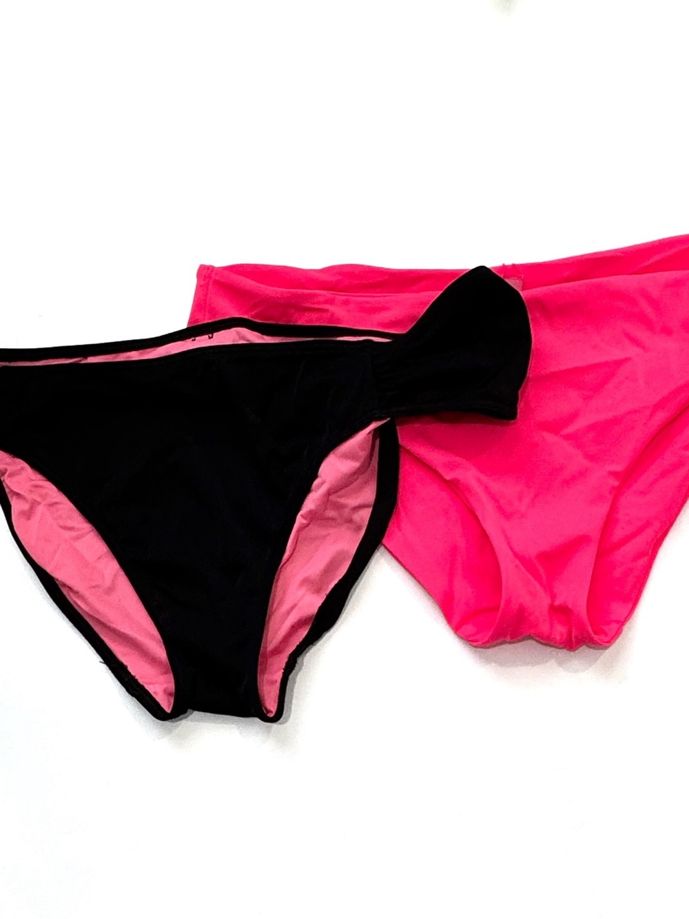 Victorias Secret Womens Black Bikini Bottoms & VS Pink Swimsuit Bottom Large